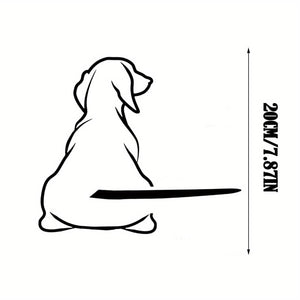 Planet Gates White Funny Dog Moving Tail Decal Dog Windshield Wiper Sticker Cute Animal Puppy Car Sticker Waterproof Rear Window Wiper Decal Decoration