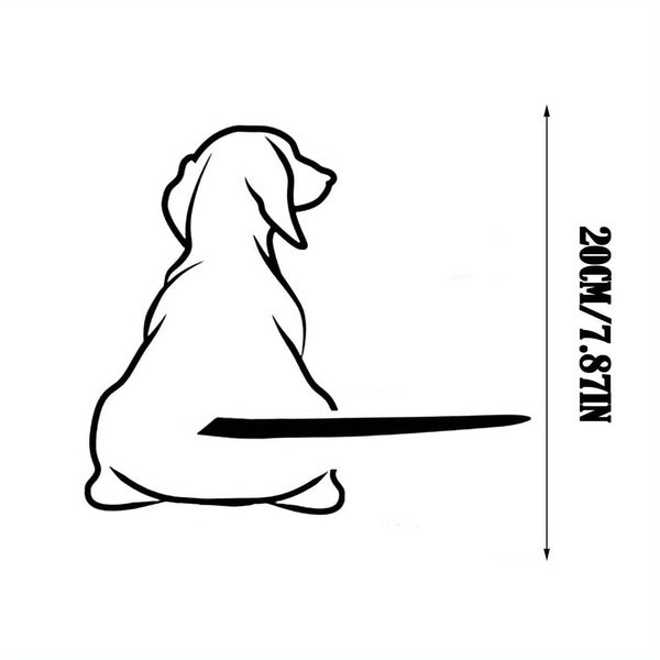 Planet Gates White Funny Dog Moving Tail Decal Dog Windshield Wiper Sticker Cute Animal Puppy Car Sticker Waterproof Rear Window Wiper Decal Decoration