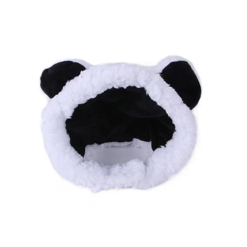 Planet Gates WHITE Funny Panda Hat for Pet, Warm Cap, New Year Party, Christmas Cosplay Accessories, Photo Props, Headwear for Dog and Cat,New Year