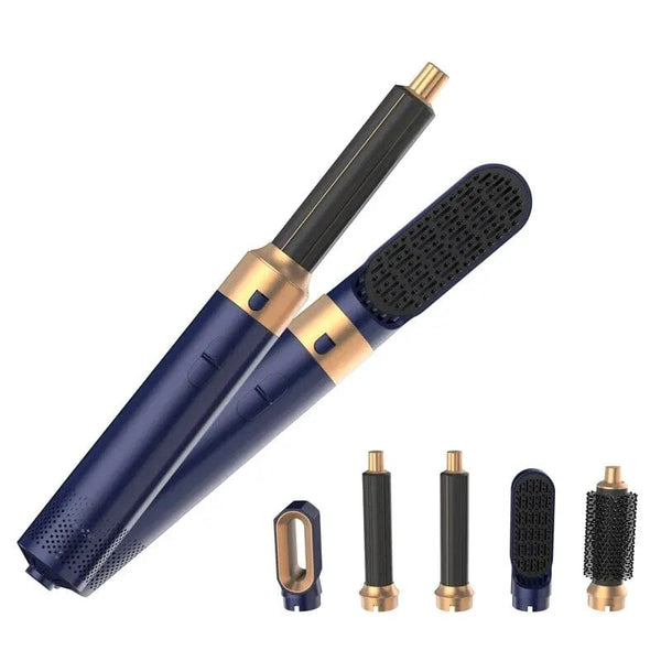 Planet Gates White Gold / EU Professional Air Hair Styler 5 In 1 Low Noise Hair Curling Straightening Hair Drying 1000W Hot Air Brushes