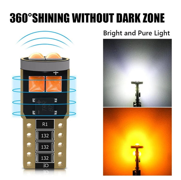Planet Gates WHITE Guadsun 2PCS T10 W5W LED 168 194 W3W 3030 6SMD Bulbs Canbus Car Interior Clearance License Plate Light Dome Lamp White Ice Blue