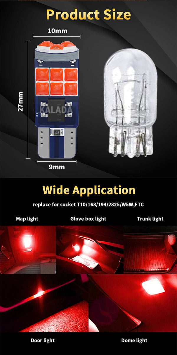 Planet Gates WHITE Guadsun X2 T10 W5W 3030 15SMD 194 LED White 6000K Canbus Super Bright Auto Wedge Lights Turn Side Bulbs Interior Reading Lamp