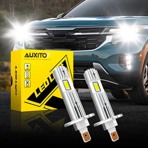 Planet Gates WHITE / H1 / Russian Federation AUXITO H1 LED Headlight H1 LED Canbus Bulbs Nonpolarity for Ford focus fiesta Skoda Fanless 6500K Super Bright H1 Lamp Fog Light