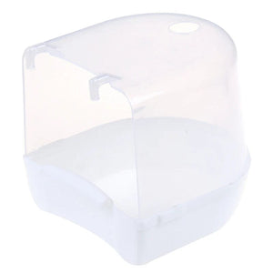 Planet Gates WHITE Hanging Bird Bath Cube Parrots Bathtub Bath Shower Box Cage Accessory for Little Bird Canary Budgerigar Cockatiel Lovebird Boxes