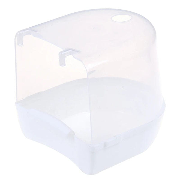 Planet Gates WHITE Hanging Bird Bath Cube Parrots Bathtub Bath Shower Box Cage Accessory for Little Bird Canary Budgerigar Cockatiel Lovebird Boxes