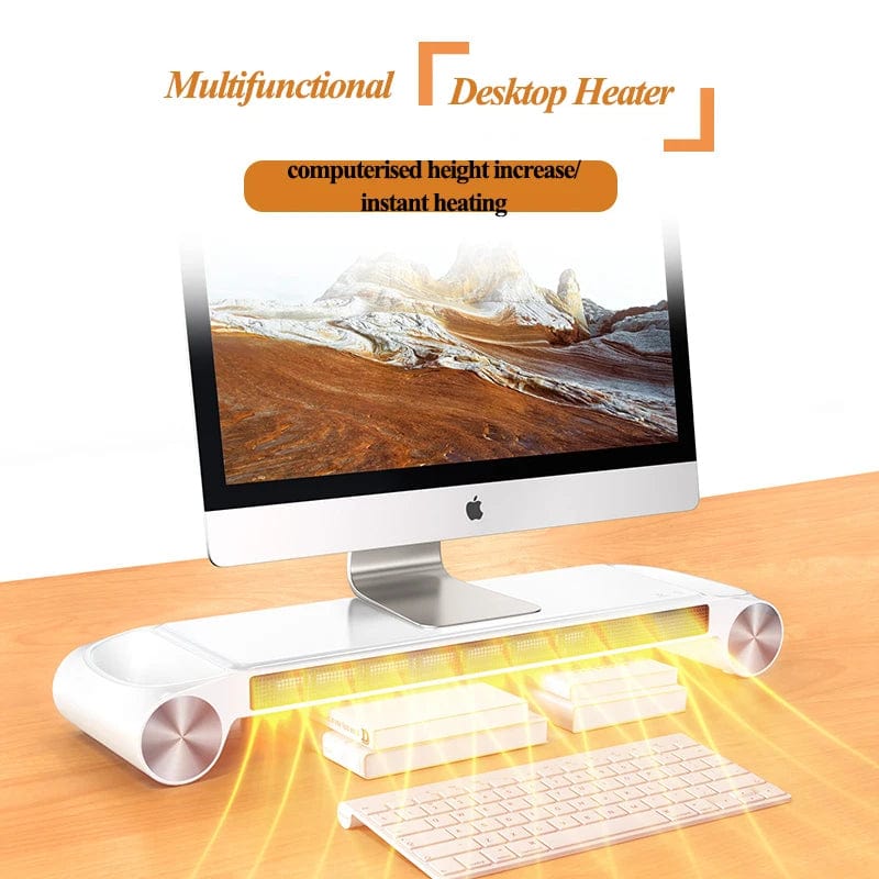 Planet Gates White Heater Eary Multifunctional Desktop Heater Home Office Heaters Energy Saving Electric Heater Winter Warmer Machine with USB Port Timed