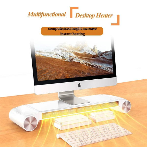 Planet Gates White Heater Eary Multifunctional Desktop Heater Home Office Heaters Energy Saving Electric Heater Winter Warmer Machine with USB Port Timed