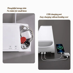 Planet Gates White Heater Eary Multifunctional Desktop Heater Home Office Heaters Energy Saving Electric Heater Winter Warmer Machine with USB Port Timed