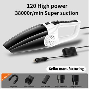 Planet Gates White In-car Vehicle Household Indoor Large Vacuum Cleaner Power Large Suction Strong Vacuum Vehicle Small Vehicle Vacuum Cleaner Dry-wet Dual-use