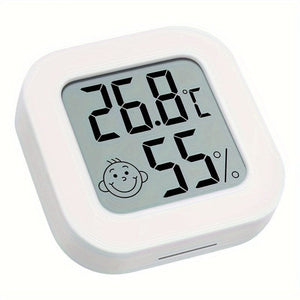 Planet Gates White Indoor Temperature Hygrometer, Humidity Sensor Thermometer Hygrometer Hygrometer Temperature And Humidity Monitor, LCD Display Degrees Fahrenheit