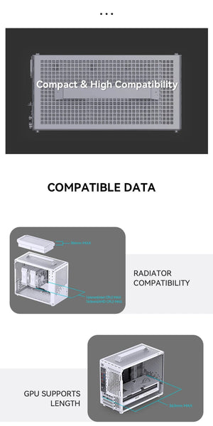 Planet Gates White JONSBO Z20 White Black MATX ATX Chassis 20L Detachable Handle PC Case 163mm Air-Cooled Graphics Card Type-C Desktop 컴퓨터 케이스 Case