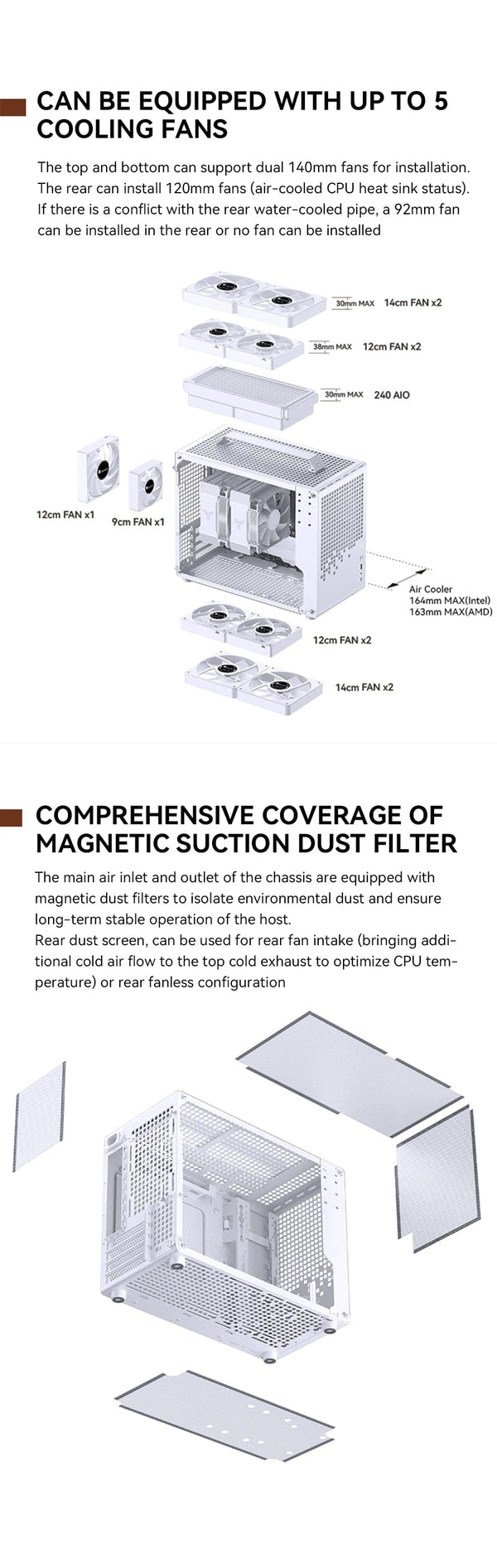 Planet Gates White JONSBO Z20 White Black MATX ATX Chassis 20L Detachable Handle PC Case 163mm Air-Cooled Graphics Card Type-C Desktop 컴퓨터 케이스 Case