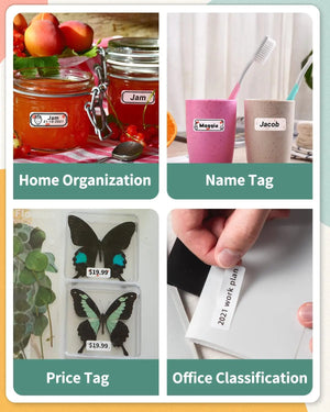 Planet Gates White Label Tape for Phomemo Q30  Printer Paper 3 rolls Label Sticker Paper Roll for Phomemo Labeller Q30 D30 Label Printer