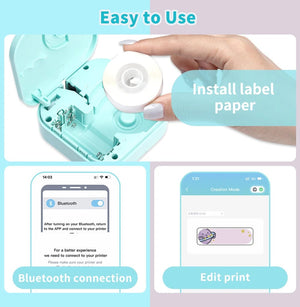 Planet Gates White Label Tape for Phomemo Q30  Printer Paper 3 rolls Label Sticker Paper Roll for Phomemo Labeller Q30 D30 Label Printer