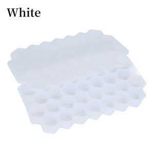 Planet Gates White Large-capacity Ice Trays Silicone Mold Reusable Honeycomb Ice Cube Maker Food Grade Ice Maker with Lids Popsicle Mould Ice Mold