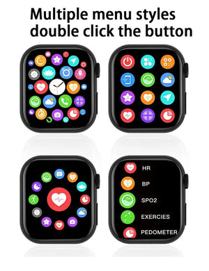 Planet Gates White LAXASFIT 2024 New Smart Watch Android IOS 1.73 inch Color Screen Full Touch Custom Dial Bluetooth Talk Smart Watch for Men Women