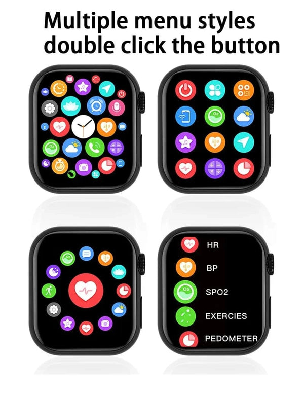 Planet Gates White LAXASFIT 2024 New Smart Watch Android IOS 1.73 inch Color Screen Full Touch Custom Dial Bluetooth Talk Smart Watch for Men Women