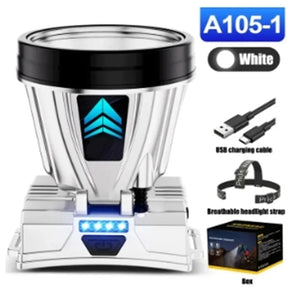 Planet Gates white light 1000m High-beam Headlight Flashlight Headlamp rechargeabl waterproof Emergency Cycling Camping