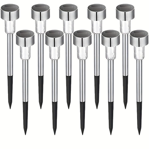 Planet Gates White Light / 10PCS 10 Packs Outdoor Solar Landscape Lawn Light, Waterproof Outdoor Lights, Solar Garden Lights, Solar Yard Lights, For Pathway, Patio, Yard, Lawn, Walkway, Deck And Driveway