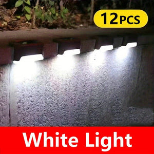 Planet Gates White Light / 12Packs 8/12 Packs Solar Deck Lights Outdoor, LED Step Lights, Waterproof Solar Lights, Balcony Lighting Decoration, Patio Stairs Fence, Outdoor Wall Patio Garden Yard Villa Driveway Path