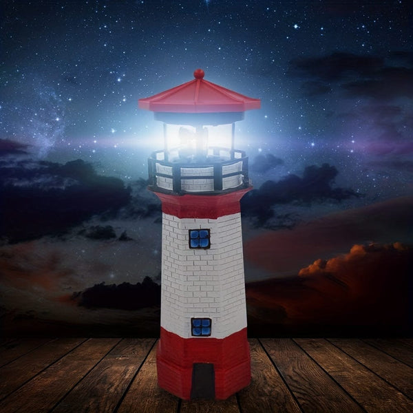 Planet Gates White Light / 1pc 1pc Outdoor Solar Lighthouse Light, Otating Lamp Solar Garden Lights, Lighthouse Shape Solar LED Light, Garden Fence Yard Outdoor Decoration, Smart Sensor Beacon Rotating Beam Lamp, Sensor Rotating Lamp,