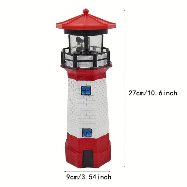 Planet Gates White Light / 1pc 1pc Outdoor Solar Lighthouse Light, Otating Lamp Solar Garden Lights, Lighthouse Shape Solar LED Light, Garden Fence Yard Outdoor Decoration, Smart Sensor Beacon Rotating Beam Lamp, Sensor Rotating Lamp,
