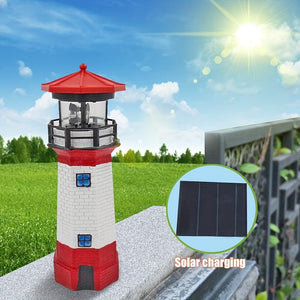 Planet Gates White Light / 1pc 1pc Outdoor Solar Lighthouse Light, Otating Lamp Solar Garden Lights, Lighthouse Shape Solar LED Light, Garden Fence Yard Outdoor Decoration, Smart Sensor Beacon Rotating Beam Lamp, Sensor Rotating Lamp,