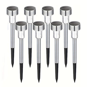 Planet Gates White Light / 8 Packs 10 Packs Outdoor Solar Landscape Lawn Light, Waterproof Outdoor Lights, Solar Garden Lights, Solar Yard Lights, For Pathway, Patio, Yard, Lawn, Walkway, Deck And Driveway