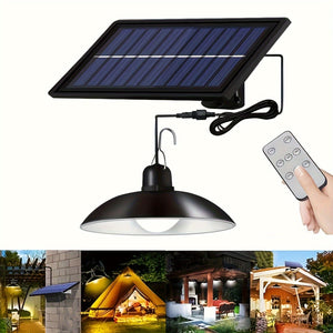 Planet Gates White Light / Single Head Solar Remote Control Lights, Solar Powered Indoor & Outdoor Pendant Lights With 3 Color, Waterproof Auto On/Off Solar Light For Room Patio Yard Garden