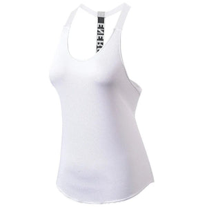 Planet Gates WHITE / M 2024 Gym Tops Women's Sports Top Letter Backless Shirts Sleeveless Yoga Tops Fitness Running Quick Dry Tank Crop Top