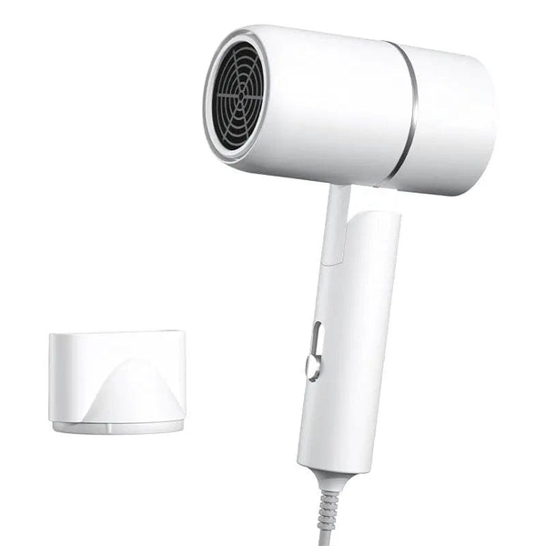 Planet Gates white MIni Folding Hairdryer 220V-240V 750W with Carrying Bag Hot Air Anion Hair Care for Home Travel Hair Dryer Dormitory Blow Drier