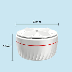 Planet Gates White Mini Washing Machine USB Ultrasonic Rotating Turbine Washing Machine For Socks Underwear Wash Dishes Travel Home RV Apartment