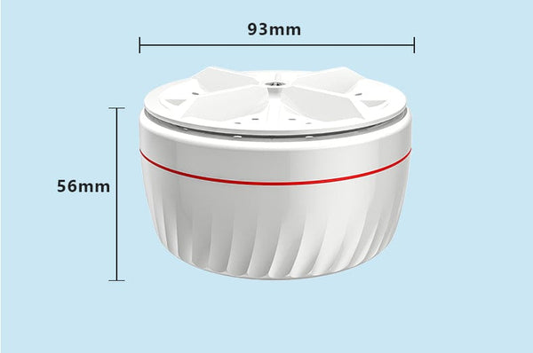 Planet Gates White Mini Washing Machine USB Ultrasonic Rotating Turbine Washing Machine For Socks Underwear Wash Dishes Travel Home RV Apartment