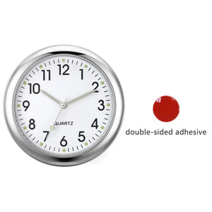 Planet Gates white Mini Watch Mini Quartz Clock Light Emitting Electronic Clock Waterproof Bicycle Motorcycle Watch Dashboard Car Clock