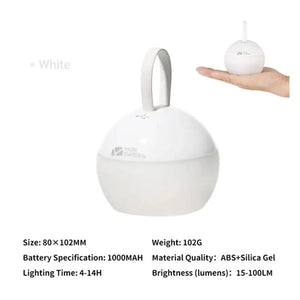 Planet Gates WHITE MOBI GARDEN Camping Ran Camp Lighting LED Lantern Rechargeable Portable