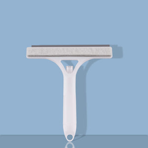 Planet Gates White Multifunctional Handheld Shower Window Glass Wiper with Scraper and Sprayer for Home Cleaning Tool for Living Room Tile Car Windshield Mirror