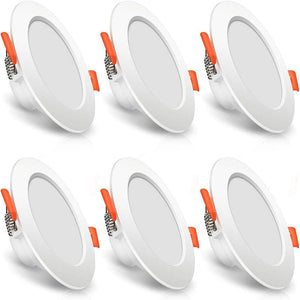 Planet Gates White (non-dimmable) 100mm LED Recessed Ceiling Light 6pcs In Box 3000 K Warm White Recessed Light 600 Lm Bathroom Corridor Ceiling Spotlights