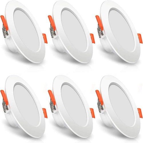 Planet Gates White (non-dimmable) 100mm LED Recessed Ceiling Light 6pcs In Box 3000 K Warm White Recessed Light 600 Lm Bathroom Corridor Ceiling Spotlights