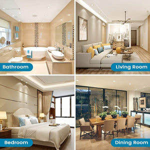 Planet Gates White (non-dimmable) 100mm LED Recessed Ceiling Light 6pcs In Box 3000 K Warm White Recessed Light 600 Lm Bathroom Corridor Ceiling Spotlights