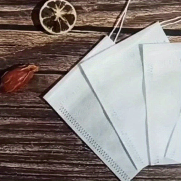 Planet Gates White / Non-woven Fabric 100pcs Disposable Tea Bags: Non-Woven, Transparent, And Perfect For Spices!