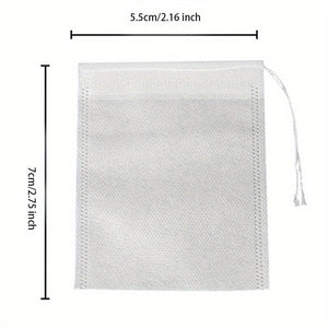 Planet Gates White / Non-woven Fabric 100pcs Disposable Tea Bags: Non-Woven, Transparent, And Perfect For Spices!
