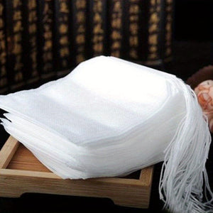 Planet Gates White / Non-woven Fabric 100pcs Disposable Tea Bags: Non-Woven, Transparent, And Perfect For Spices!