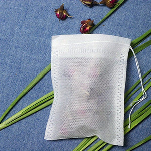 Planet Gates White / Non-woven Fabric 100pcs Disposable Tea Bags: Non-Woven, Transparent, And Perfect For Spices!
