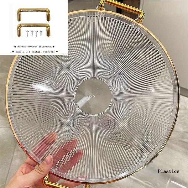 Planet Gates White / One Size Fits All 1pc, Acrylic Dessert Tray, Reusable Snack Tray, Bread Tray, Cup Tray, Coffee Cup Tray, Decorative Fruit Tray, Kitchen Supplies