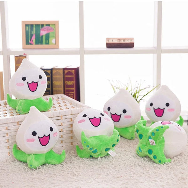 Planet Gates white onion / about 20cm Kawaii Mini Overwatches Plush Toys Onion Small Squid Stuffed Doll Action Figure Soft For Children Gift Home and Car Decoration