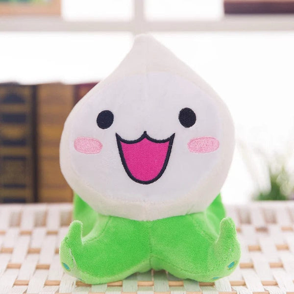 Planet Gates white onion / about 20cm Kawaii Mini Overwatches Plush Toys Onion Small Squid Stuffed Doll Action Figure Soft For Children Gift Home and Car Decoration
