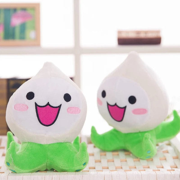 Planet Gates white onion / about 20cm Kawaii Mini Overwatches Plush Toys Onion Small Squid Stuffed Doll Action Figure Soft For Children Gift Home and Car Decoration