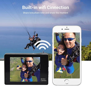 Planet Gates WHITE / only camer 4K Action Camera 1080P/30FPS WiFi 2.0" 170D Underwater Waterproof Helmet Video Recording Camera Sports Cameras Outdoor Mini Cam