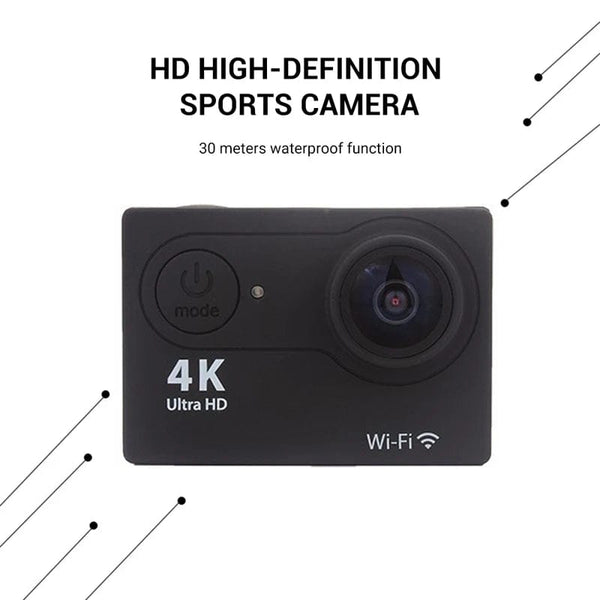 Planet Gates WHITE / only camer 4K Action Camera 1080P/30FPS WiFi 2.0" 170D Underwater Waterproof Helmet Video Recording Camera Sports Cameras Outdoor Mini Cam