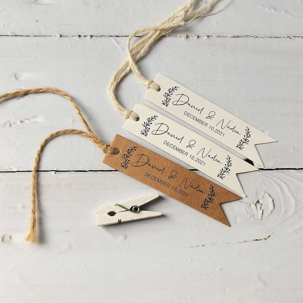 Planet Gates white paper 100pcs T12-100Pcs 18x80mm Custom Strip Label Custom Wedding Favor Gift Tags Box Gift Key Candy Customized With Own Logo Size Labels